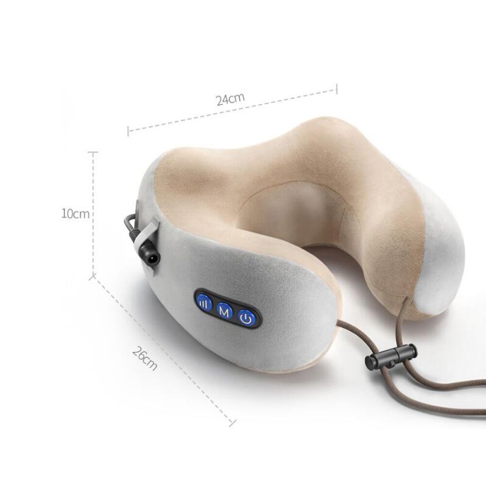 U Shaped Pillow Neck Massager USB Charging Portable Neck Shoulder Cervical Relaxing Massage