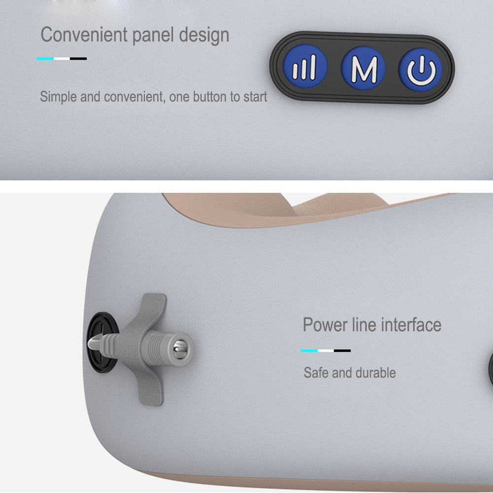 U Shaped Pillow Neck Massager USB Charging Portable Neck Shoulder Cervical Relaxing Massage