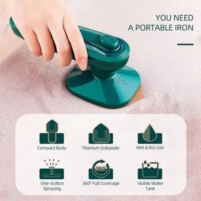 Professional Micro Steam Iron | Handheld Portable Garment Steamer for Clothes | Quick Heat-Up Mini Household Ironing Machine