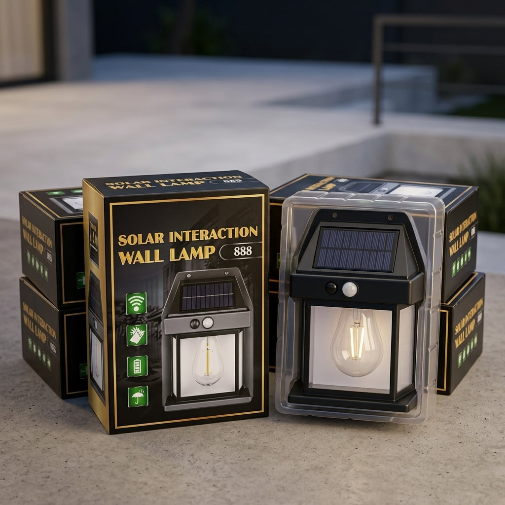 Solar Interaction Wall Lamp | Outdoor Waterproof LED Motion Sensor Solar Light (Model 888)/(Model YX-778-1W)
